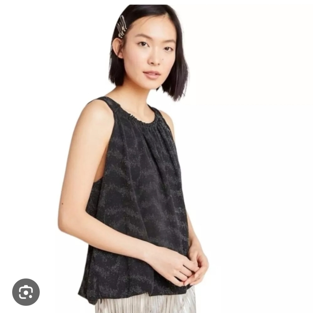 Black sparkle "by Anthropologie" Carly top, size Small